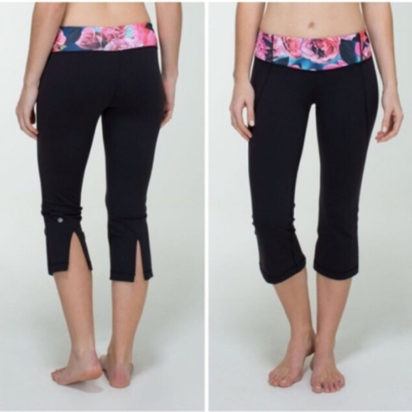 lululemon athletica Pants - Lululemon Gather and Crow slit crops sz 4